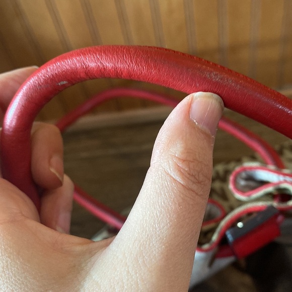 Michael Kors signature jacquard Medium East West Ring Tote BG / EB / Red - Picture 14 of 14